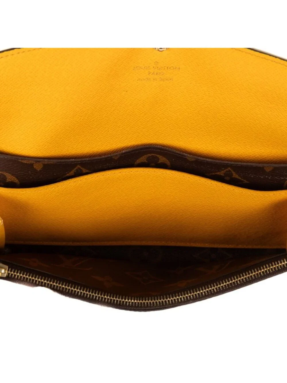 Louis Vuitton Emily Brown Yellow Monogram Canvas Wallet